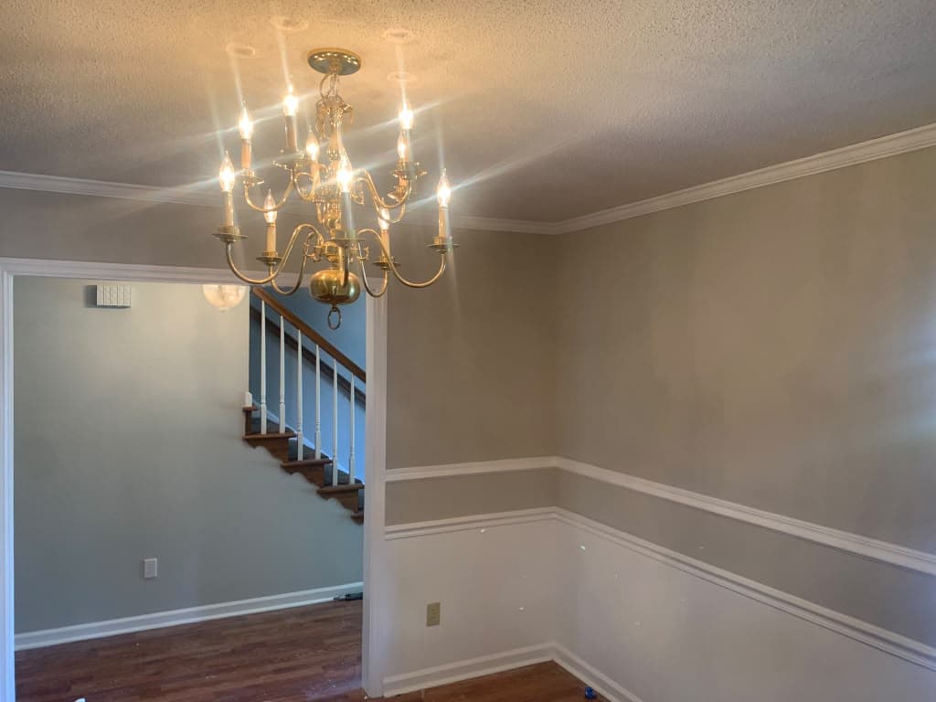 Freshly painted interior room