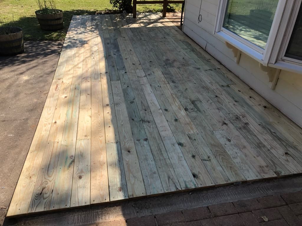 Address the worn parts — deck work from David’s project library