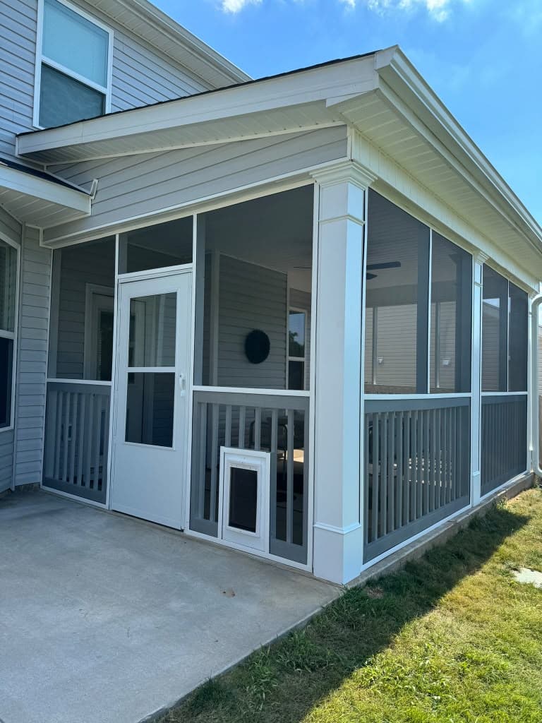 Completed screened porch by Budget Home Services Pro
